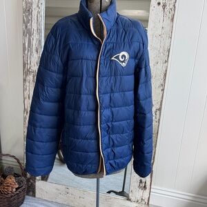 NFL Blue Puffer Jacket with Logo